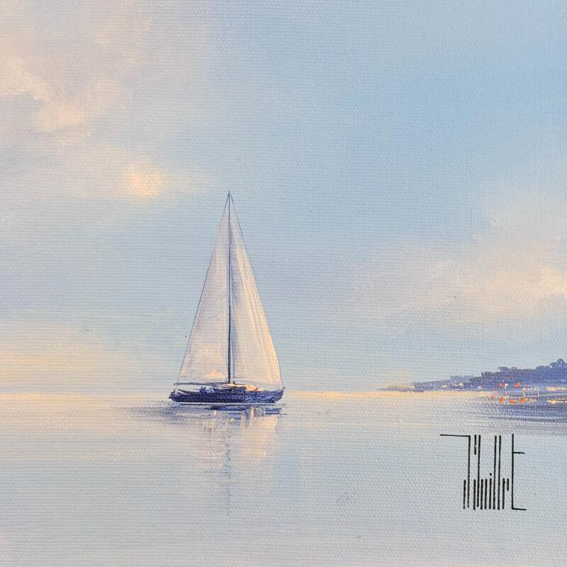 Peinture Le silence de la baie par Guillet Jerome | Tableau Figuratif Huile