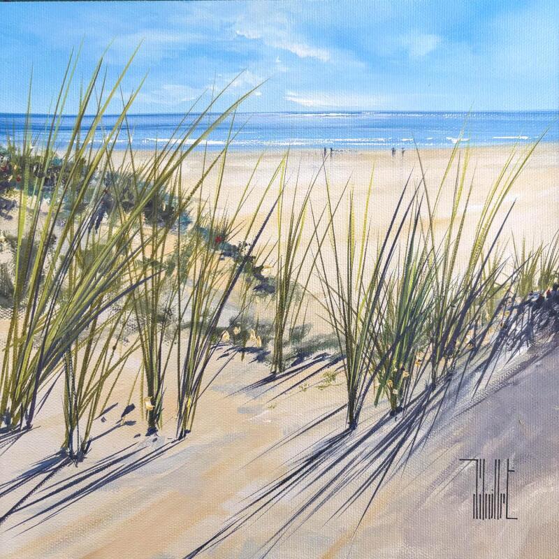 Peinture Sur la plage par Guillet Jerome | Tableau Figuratif Huile