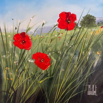 Painting fleurs sauvages by Guillet Jerome | Painting Figurative Oil