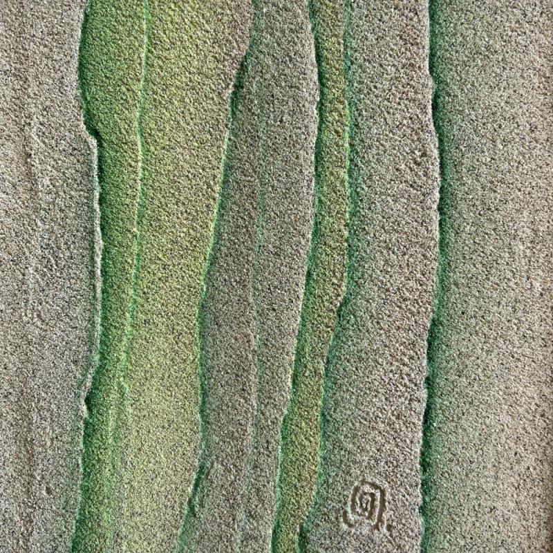 Painting Carré Pastel 2 by CMalou | Painting Subject matter Minimalist Sand