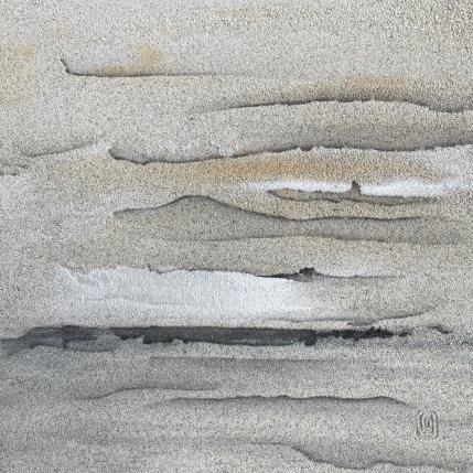 Peinture Carré du Nord 2 par CMalou | Tableau Matiérisme Sable Minimaliste