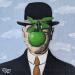 Peinture Magritte par G.C.Popartist | Tableau Pop-art Icones Pop Huile Collage