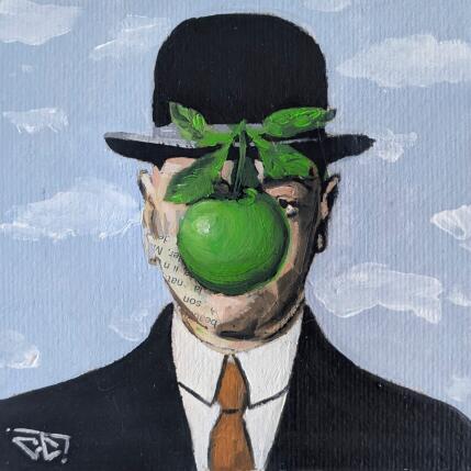 Peinture Magritte par G.C.Popartist | Tableau Pop-art Collage, Huile Icones Pop