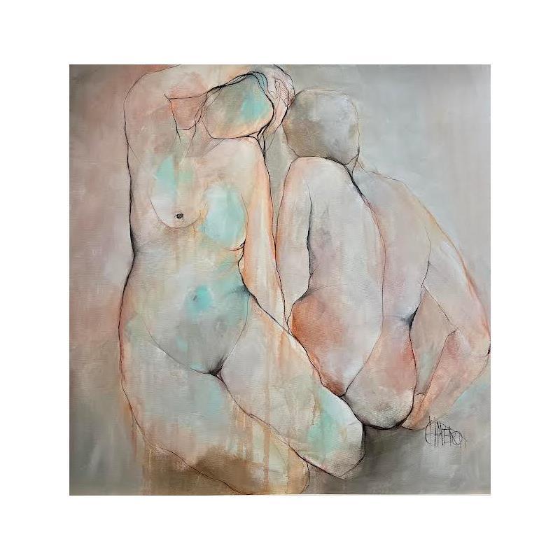 Peinture Juste une tendre harmonie par Chaperon Martine | Tableau Figuratif Nu Acrylique