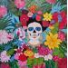 Peinture Universo floral de Frida par Geiry | Tableau Matiérisme