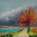 Painting Ciel d'orage à St Valery sur Somme by Sannier Daniel | Painting Impressionism Landscapes Oil