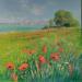 Peinture Coquelicots en baie de Somme par Sannier Daniel | Tableau Impressionnisme Paysages Huile