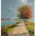 Pintura Chemin du Halage à St Valery por Sannier Daniel | Pintura Impressionism Paisajes Aceite
