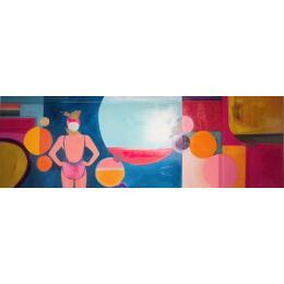 Peinture Croisière par Lau Blou | Tableau Abstrait Acrylique, Collage, Feuille d'or