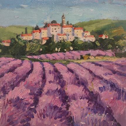 Peinture Le village d'en haut par Arkady | Tableau Figuratif Huile