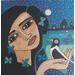 Gemälde Reino azul von Arias Parera Almudena | Gemälde Naive Kunst Acryl Collage