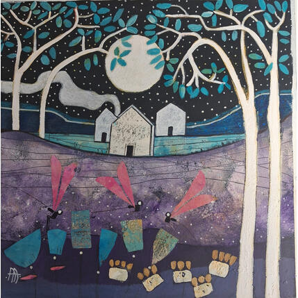 Painting La casa magica by Arias Parera Almudena | Painting Naive art Acrylic, Gluing