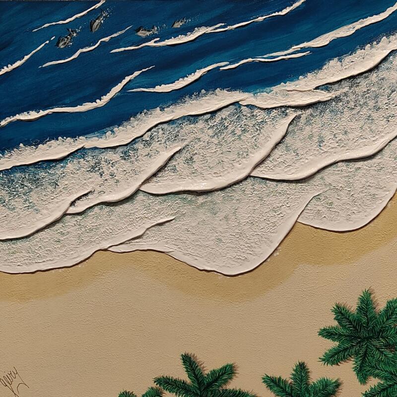 Peinture Polynésie par Geiry | Tableau Matiérisme