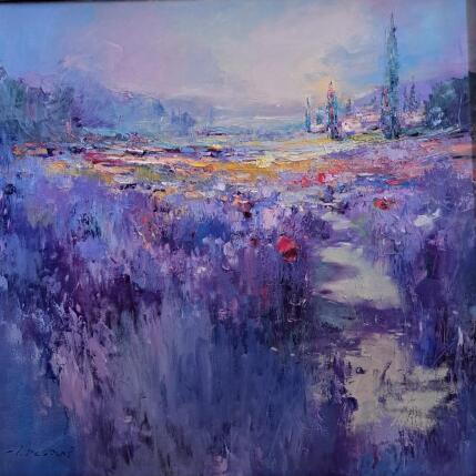Painting Lavender Glow by Petras Ivica | Painting Impressionism Oil Landscapes