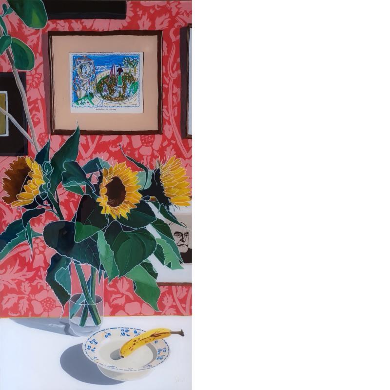 Painting Vincent appréciait de façon limitée le régime crétois by Auriol Philippe | Painting Figurative Acrylic, Plexiglass, Posca Still-life