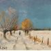 Pintura Sous la neige en Picardie por Sannier Daniel | Pintura Impressionism Paisajes Aceite