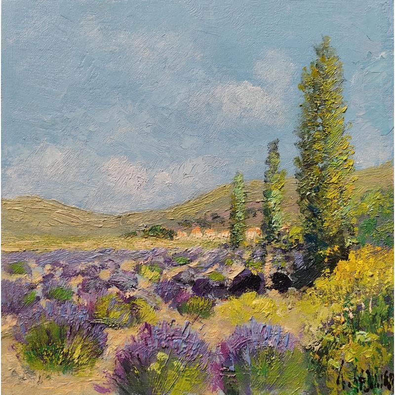 Gemälde Lavandes village Saurel von Sannier Daniel | Gemälde Impressionismus Landschaften Öl