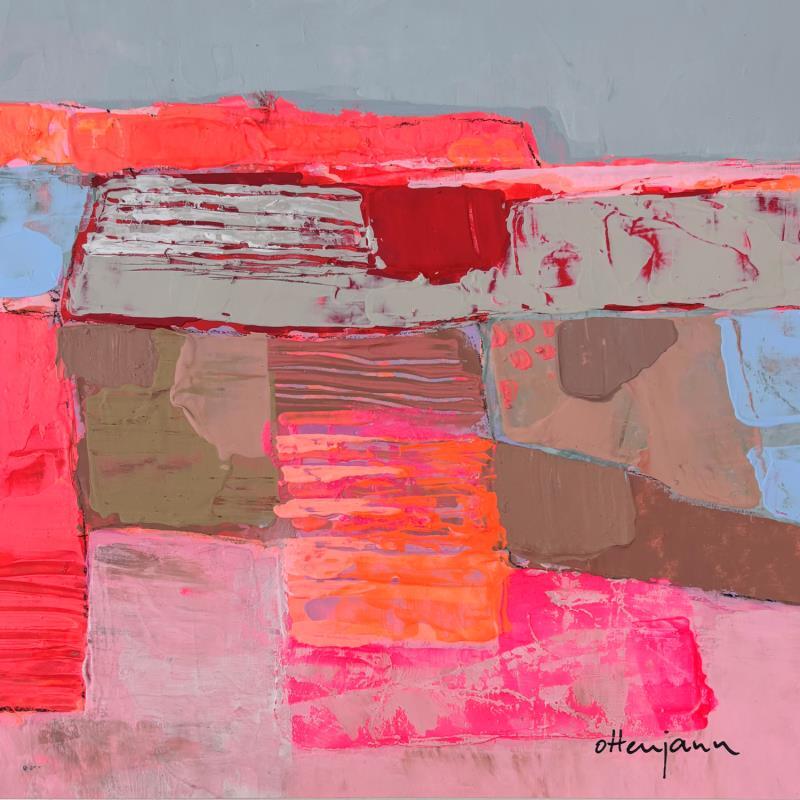 Peinture Fractales terrestres 1 par Ottenjann Andrea | Tableau Abstrait Paysages Acrylique