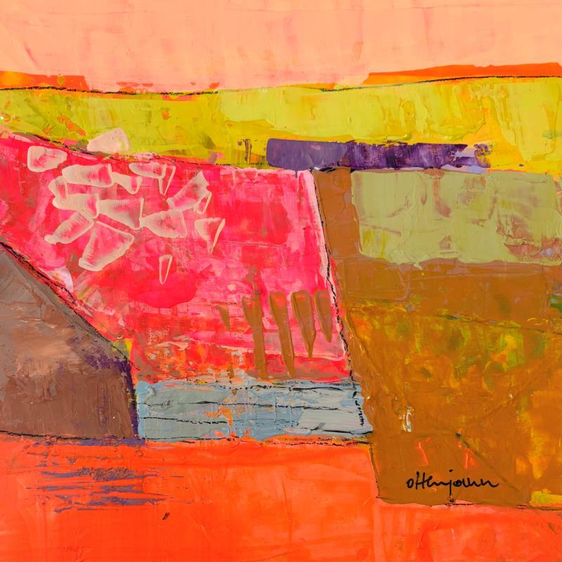 Peinture Soleil de terre 1 par Ottenjann Andrea | Tableau Abstrait Paysages Acrylique