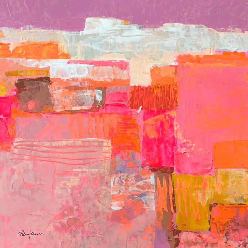 Pintura Étreinte tendre por Ottenjann Andrea | Pintura Abstracto Paisajes Acrílico