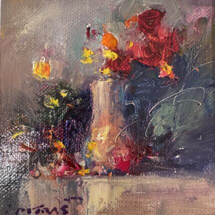 Painting WARM ROSES by Petras Ivica | Painting Figurative Oil Landscapes