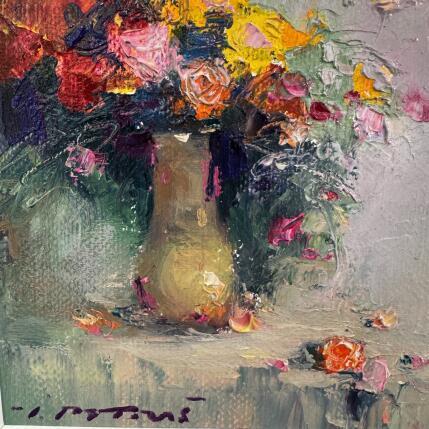 Painting ROSES OF HAPPINESS by Petras Ivica | Painting Figurative Oil Landscapes