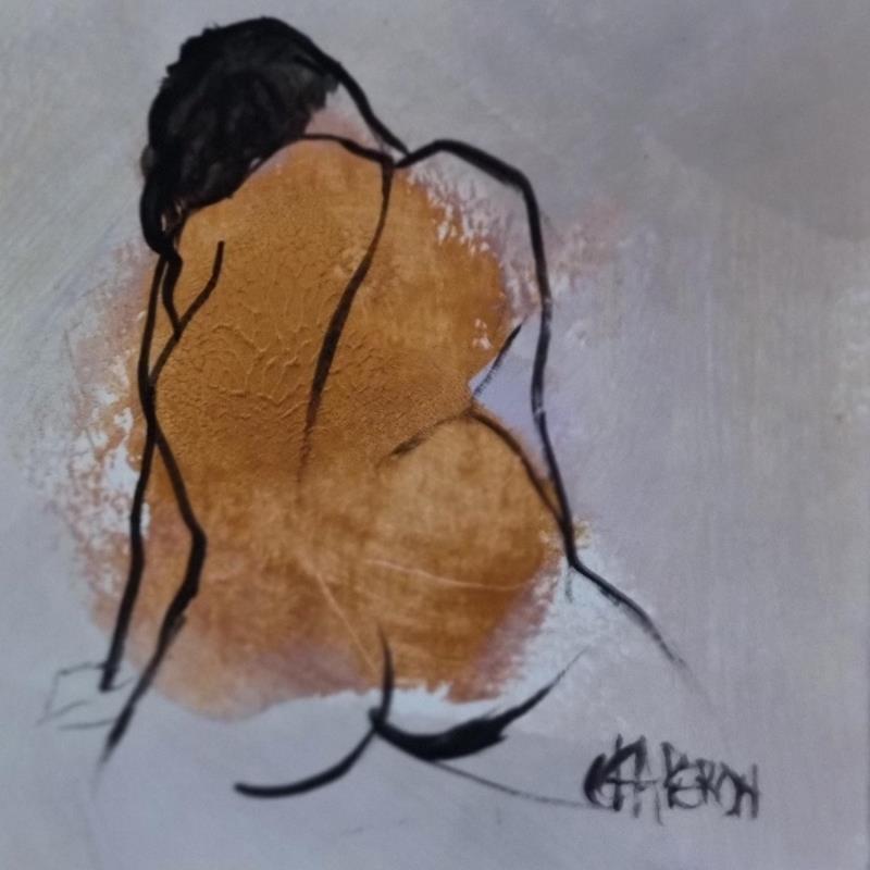 Painting Ambiance cuivrée  4 by Chaperon Martine | Painting Figurative Nude Acrylic