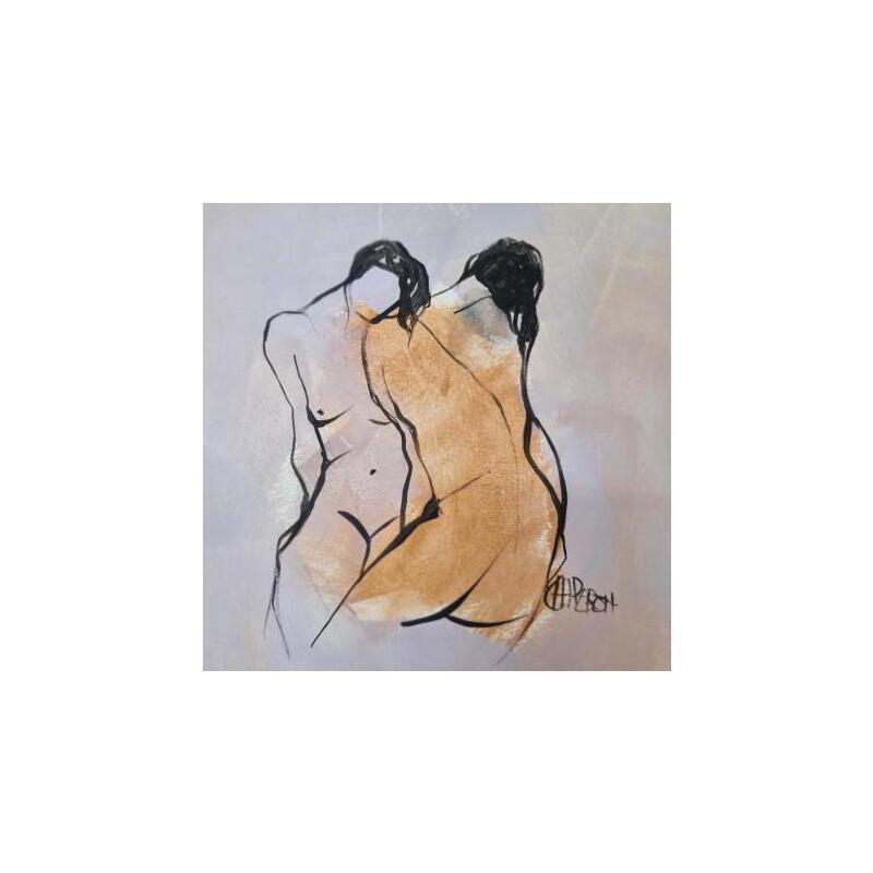 Painting Amour toujours by Chaperon Martine | Painting Figurative Nude Acrylic