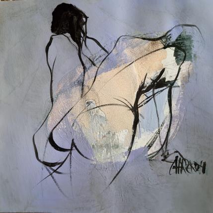 Painting Azur by Chaperon Martine | Painting Figurative Acrylic Nude