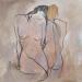 Painting Rencontre by Chaperon Martine | Painting Figurative Nude Acrylic