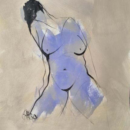 Painting Tendresse V by Chaperon Martine | Painting Figurative Acrylic Nude
