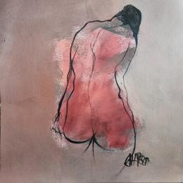 Painting Vertige II by Chaperon Martine | Painting Figurative Acrylic Nude