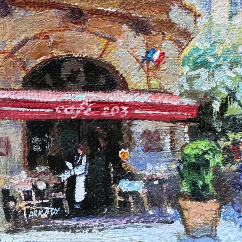 Painting café 203 by Arkady | Painting Figurative Oil