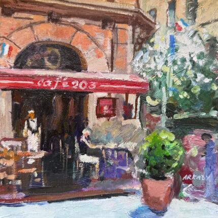 Painting Un instant au Café 203 by Arkady | Painting Figurative Oil Pop icons