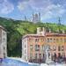 Painting Fourvière en veille by Arkady | Painting Figurative Oil