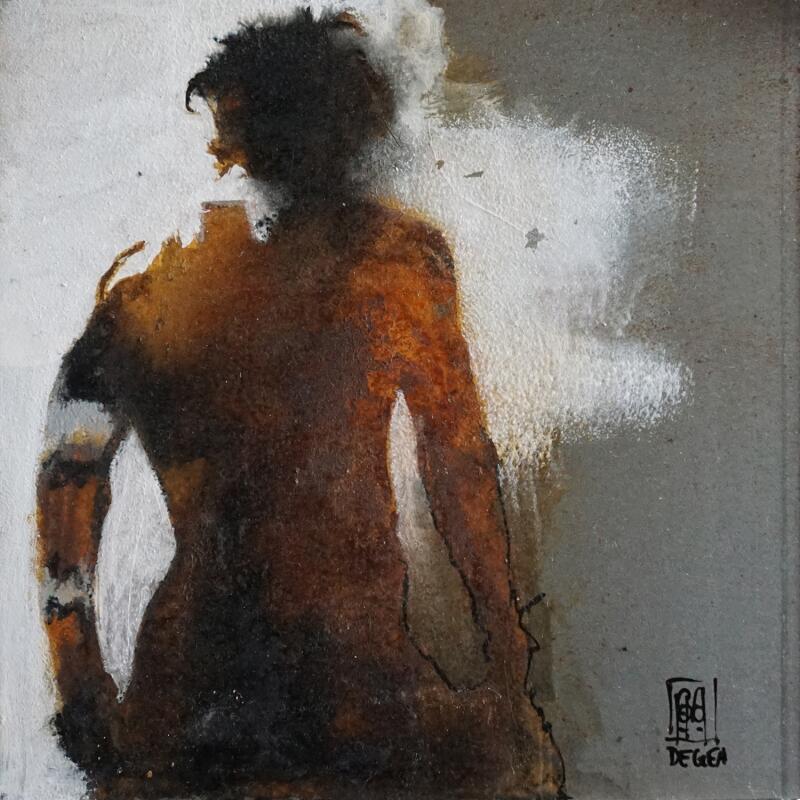 Peinture L'épreuve par De Géa Olivier  | Tableau Figuratif Nu Métal