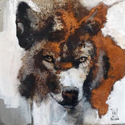Peinture Wolf par De Géa Olivier  | Tableau Figuratif Métal Animaux