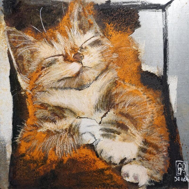 Peinture En plein rêve par De Géa Olivier  | Tableau Figuratif Animaux Métal