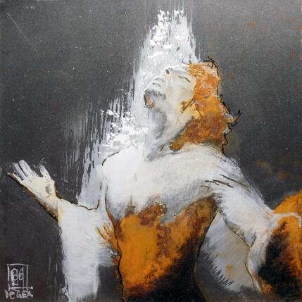 Peinture Là ou nait la lumière par De Géa Olivier  | Tableau Figuratif Métal Nu