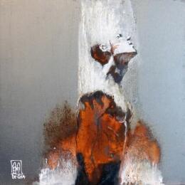 Painting Under the light by De Géa Olivier  | Painting Figurative Metal Nude