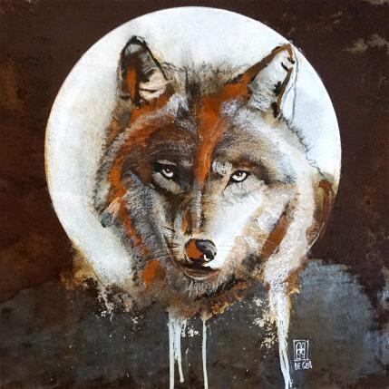 Peinture Sous la lune par De Géa Olivier  | Tableau Figuratif Métal Nu