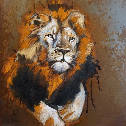 Peinture Sa majesté par De Géa Olivier  | Tableau Figuratif Métal Animaux