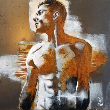 Peinture Respire le silence par De Géa Olivier  | Tableau Figuratif Métal Nu