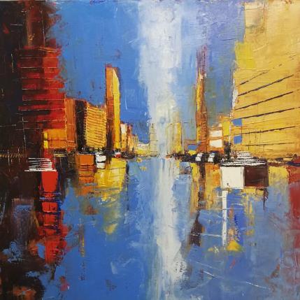 Painting 80x80 No Name 10044-20791-20250327-1 by L'huillier Françis | Painting Abstract Oil Marine