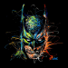 Peinture Instinct DC Comics (Batman #01) par Pauline Dutel | Tableau Pop-art Icones Pop Posca Pastel