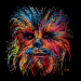 Peinture Instinct Star Wars (Chewbacca No.01) par Pauline Dutel | Tableau Pop-art Icones Pop Posca Pastel