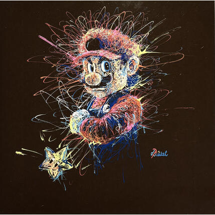 Painting Instinct Nintendo (Mario #02) by Pauline Dutel | Painting Pop-art Pastel, Posca Pop icons