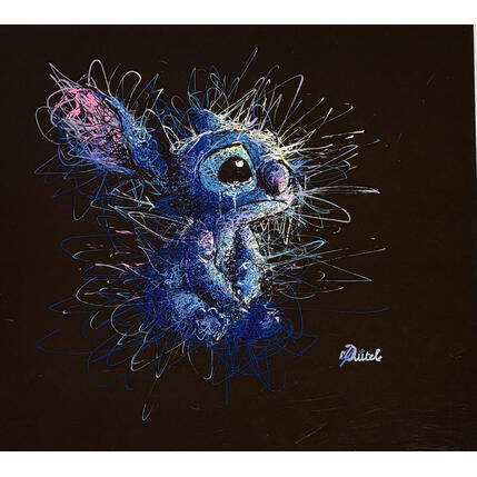 Painting Instinct Disney (Stitch #01) by Pauline Dutel | Painting Pop-art Pastel, Posca Pop icons