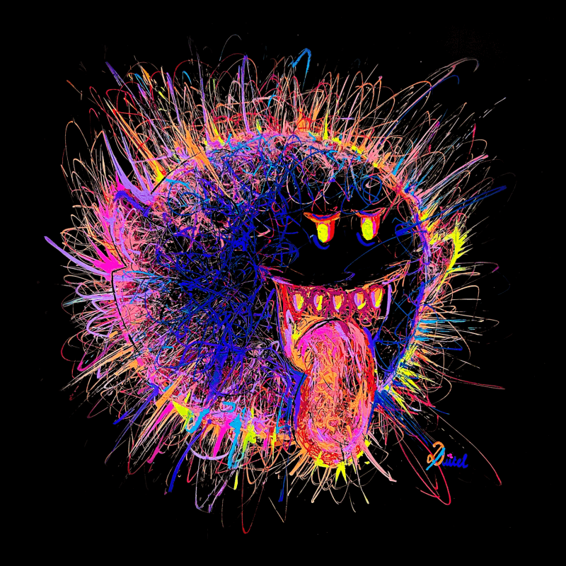 Painting Instinct Nintendo (Boo #01) by Pauline Dutel | Painting Pop-art Pop icons Posca Pastel