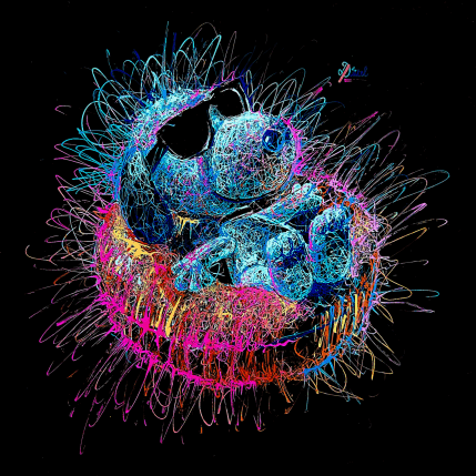 Peinture Instinct Snoopy (#02) par Pauline Dutel | Tableau Pop-art Pastel, Posca Icones Pop